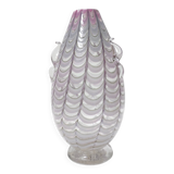 Lilac and Transparent Murano Glass Vase by Alberto Donà, Italy
