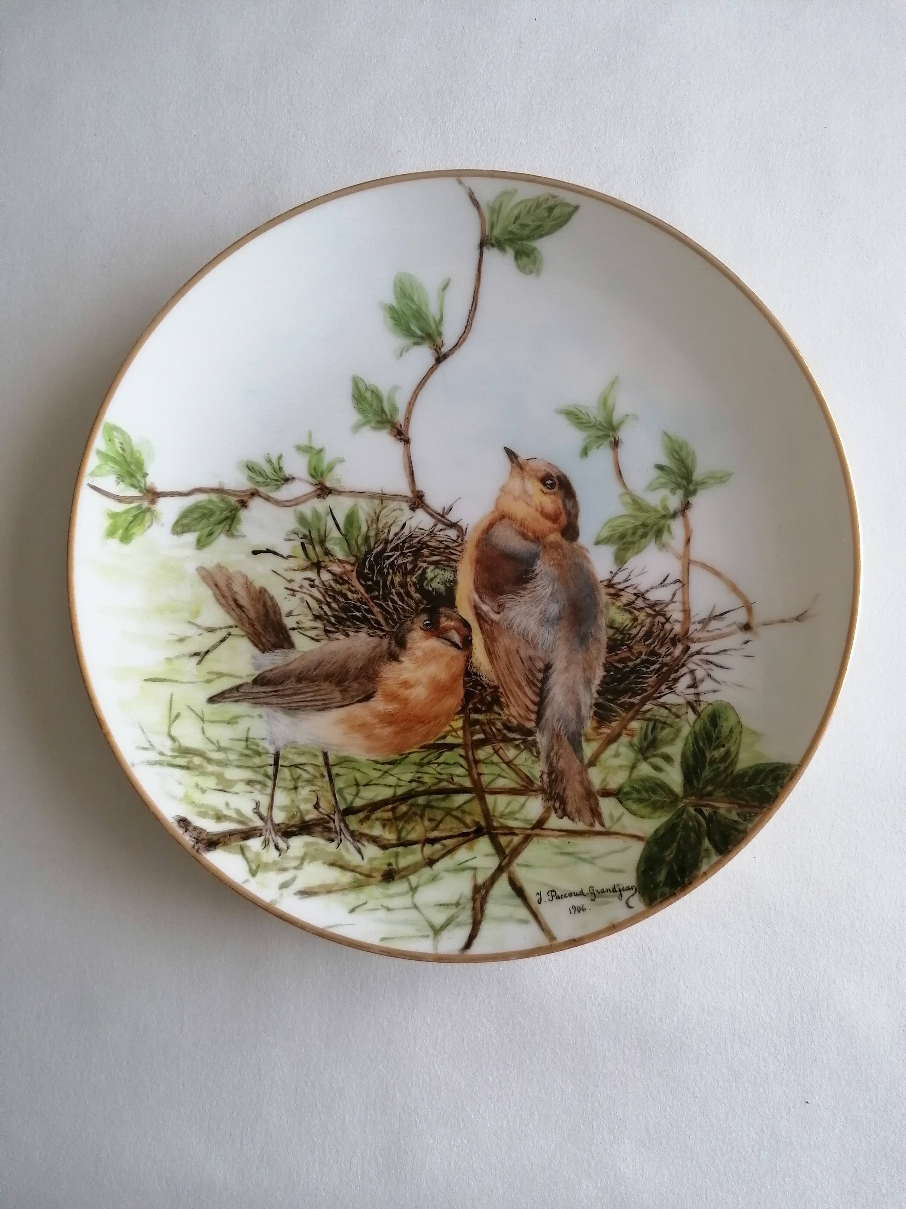 Haviland porcelain plate bird collection