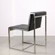 Vintage Bauhaus Chair in Black Leatherette and Chrome
