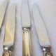 6 dessert knives in silver metal punched 2106271