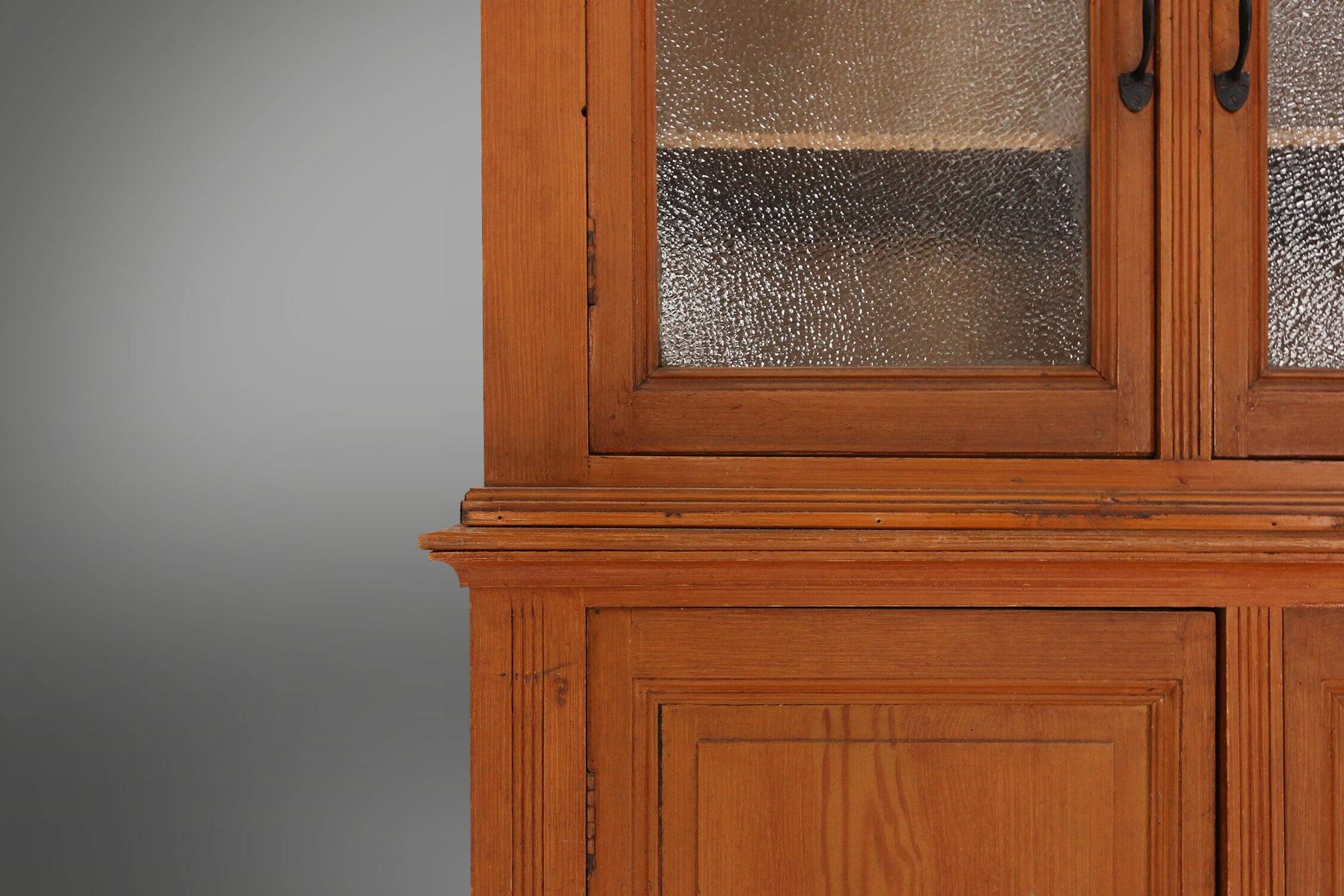 12-Door Monastery or Display Cabinet in Pine, Belgium ca. 1890