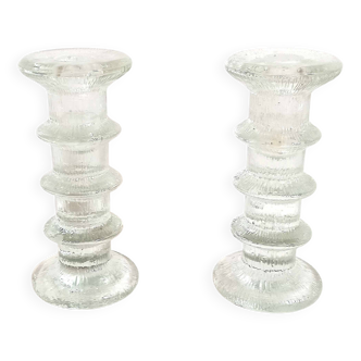 Pair of candlesticks Timo Sarpaneva for Littala 60s Height 14.5 cm