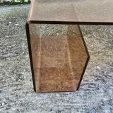 Smoked plexiglass coffee table attributed to michel dumas for roche bobois
