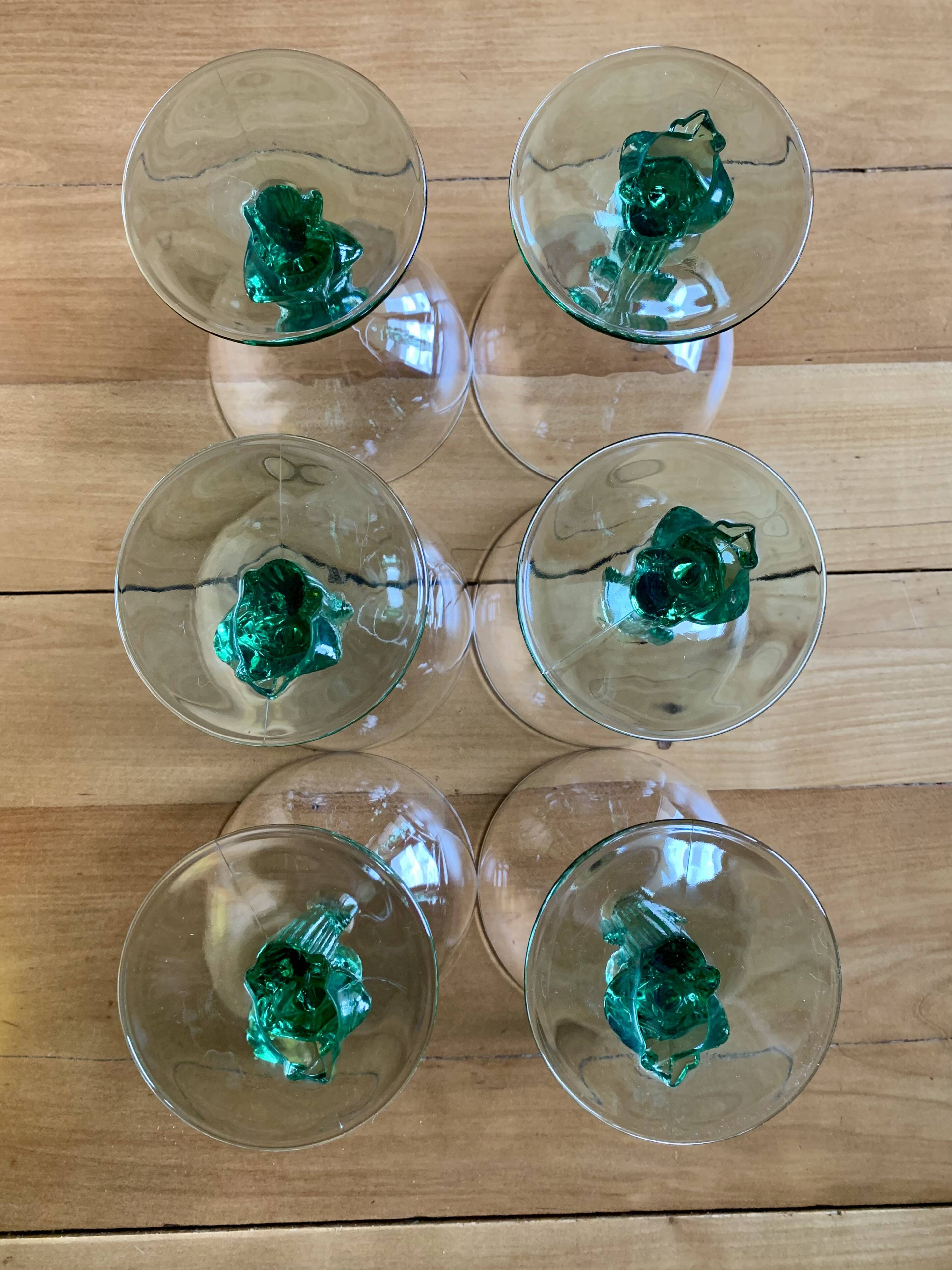 RARE LOT OF 6 LUMINARC “SIESTA” VINTAGE COCKTAIL GLASSES – CACTUS & MEXICAN