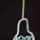 Blu acquamarine Murano glass chandelier by Barovier e Toso, 1940s