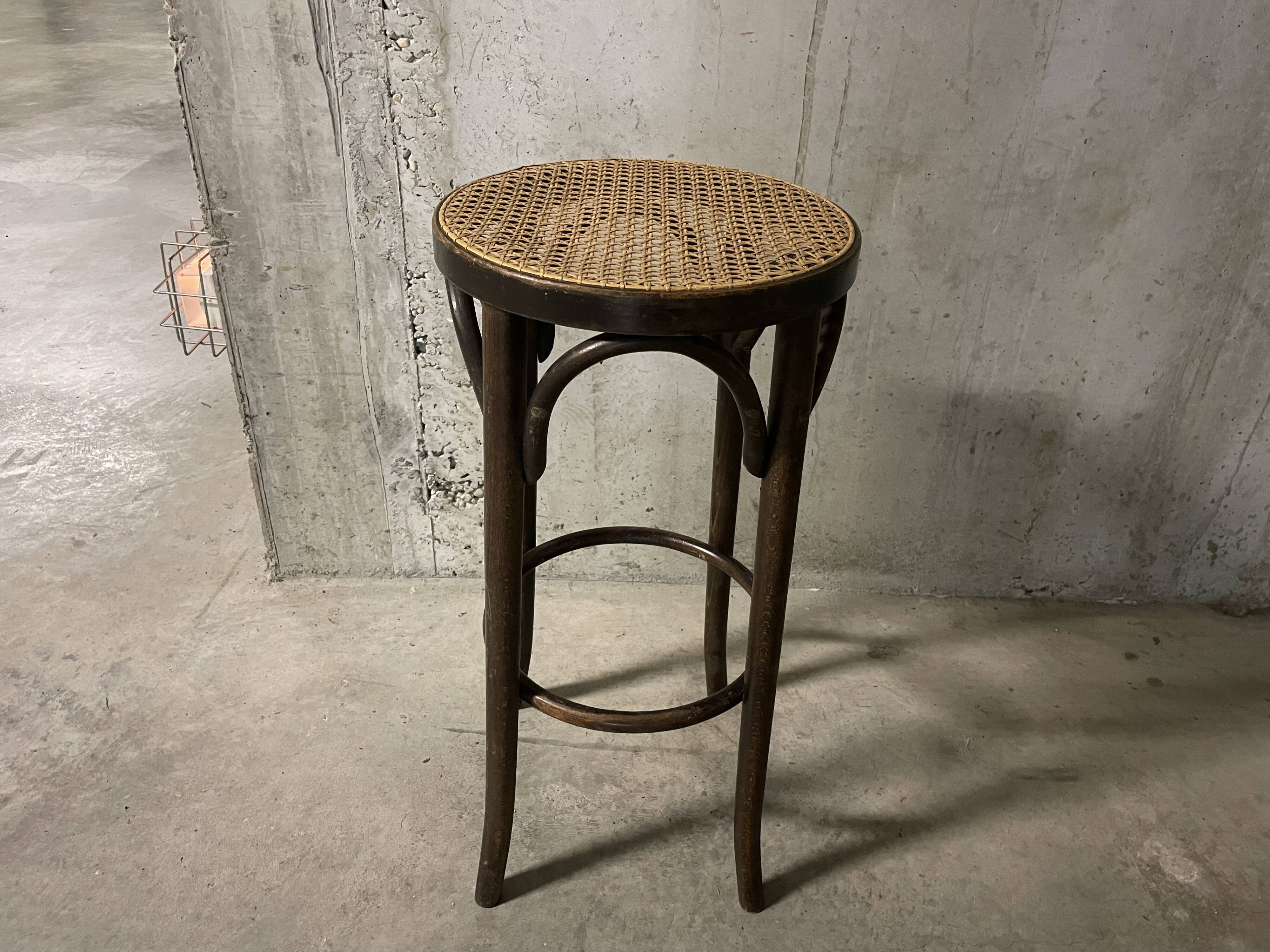 Cane bar stool
