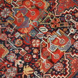 Handmade Oriental antique carpet 149cm x 195cm 1840s