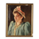 Old painting, female portrait, oil on canvas, Italy, 1892