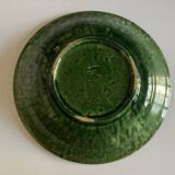 Aegitna hollow dish in green glazed earthenware Vallauris 1960
