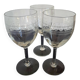 3 verres anciens guilloches années 20