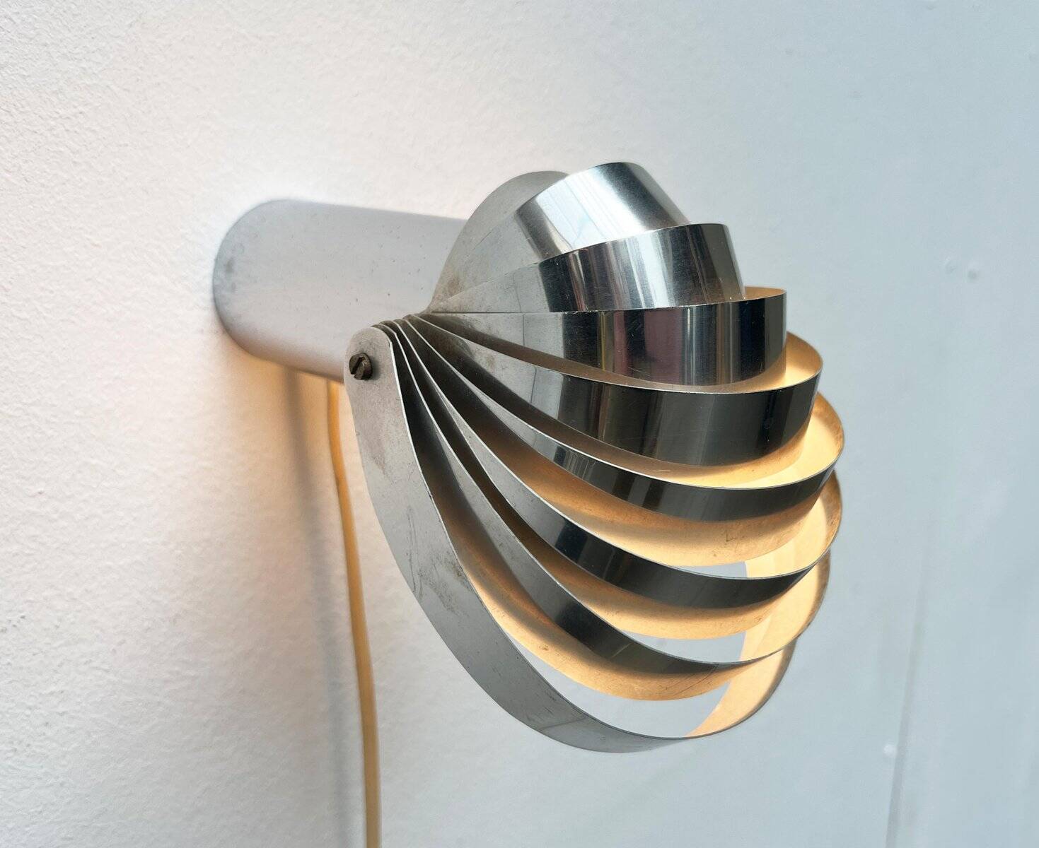 Vintage Space Age Swiss Model Visier Magnetic Wall Lamp by E. R. Nele for Temde, 1970s