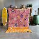 New M'rirt Berber rug in pink and orange wool – 150 × 200 cm