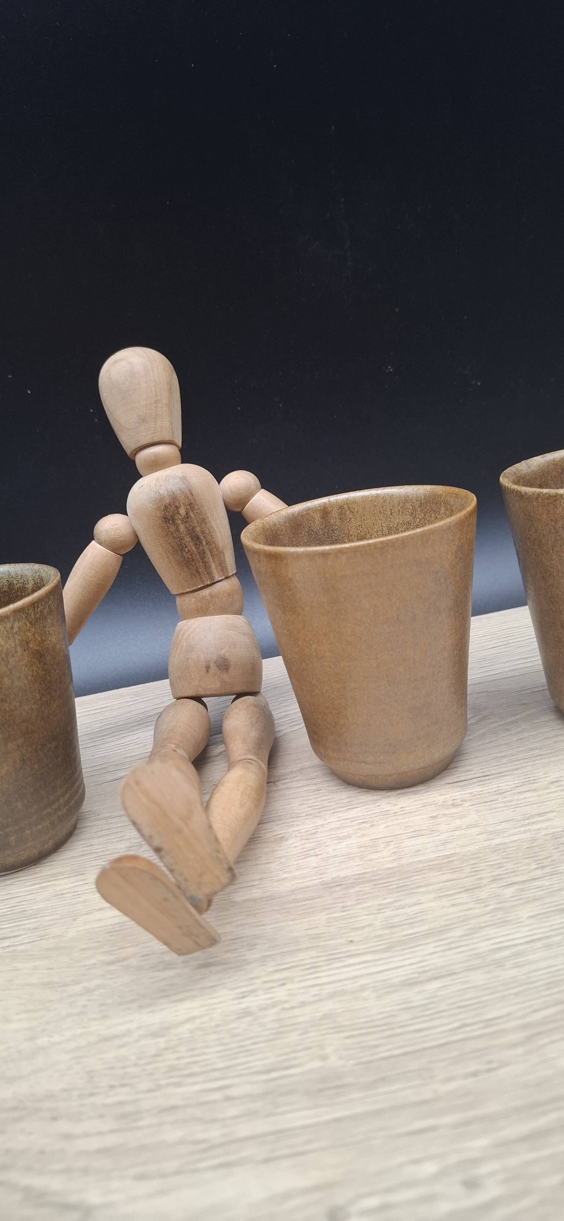 Set of 4 Digoin stoneware cups and tumblers 1