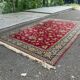 Burgundy genuine wool Persian-style rug from Belgium 200x300cm