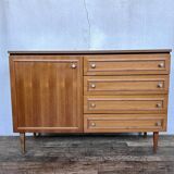 Scandinavian sideboard style walnut 1960