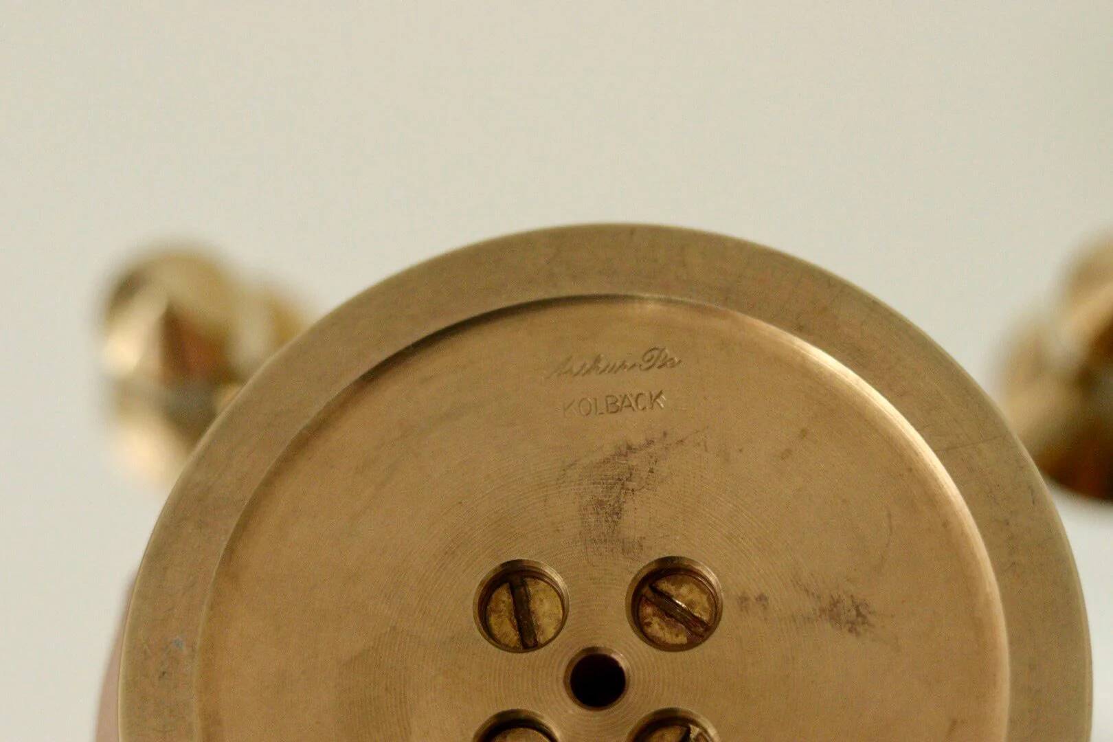 Swedish brass candelabra by Arthur Pe Kolbäck