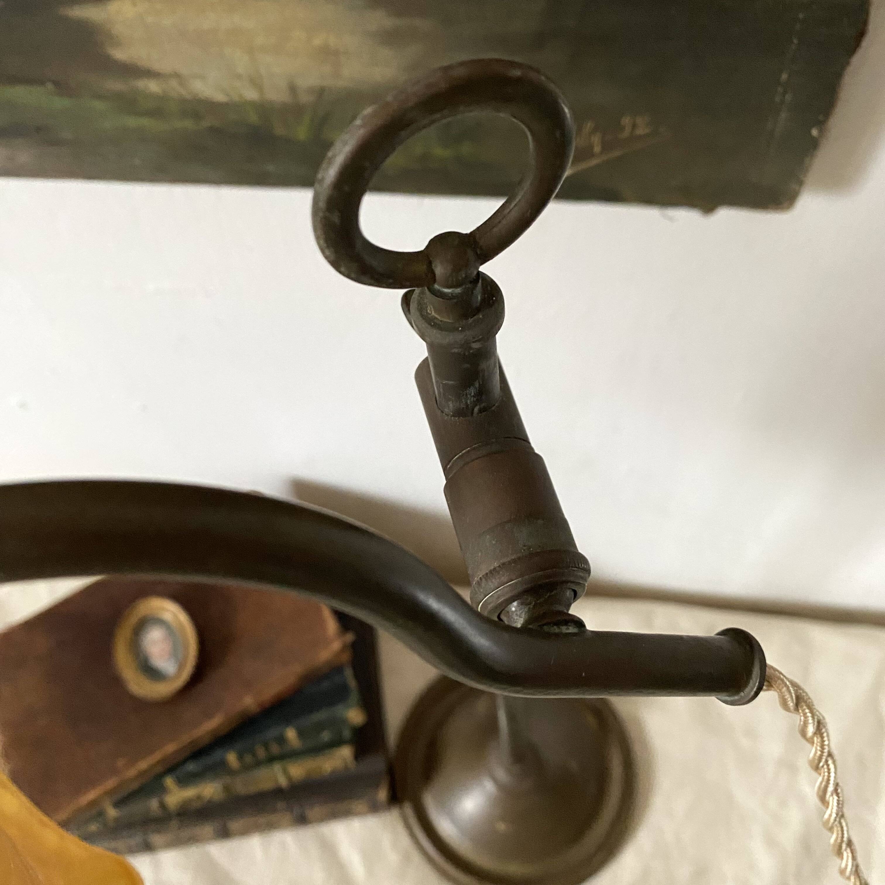 Jeweller's lamp, workshop lamp, glass paste shade