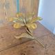 Vintage lotus flower ashtray in brass