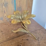 Vintage lotus flower ashtray in brass