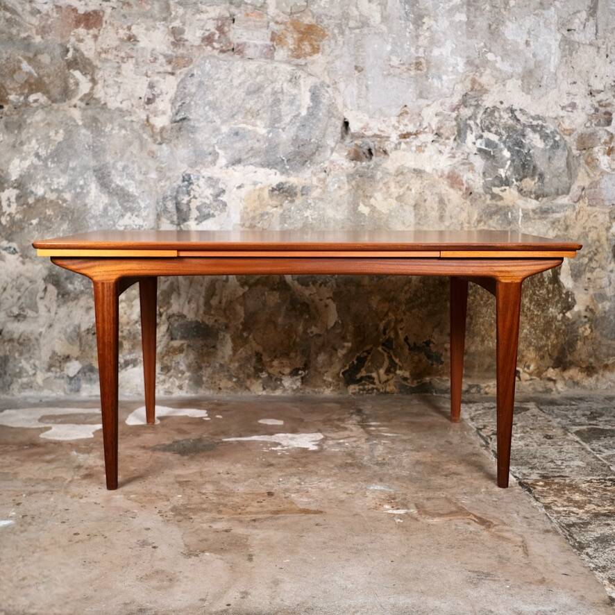 Scandinavian style teak dining table, LB Éditions, France, 1960