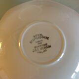 White ceramic tea set with blue flowers / vintage 70s