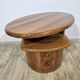Solid teak TV table with swivel top, Silkeborg, Denmark, 1960s/1970s.