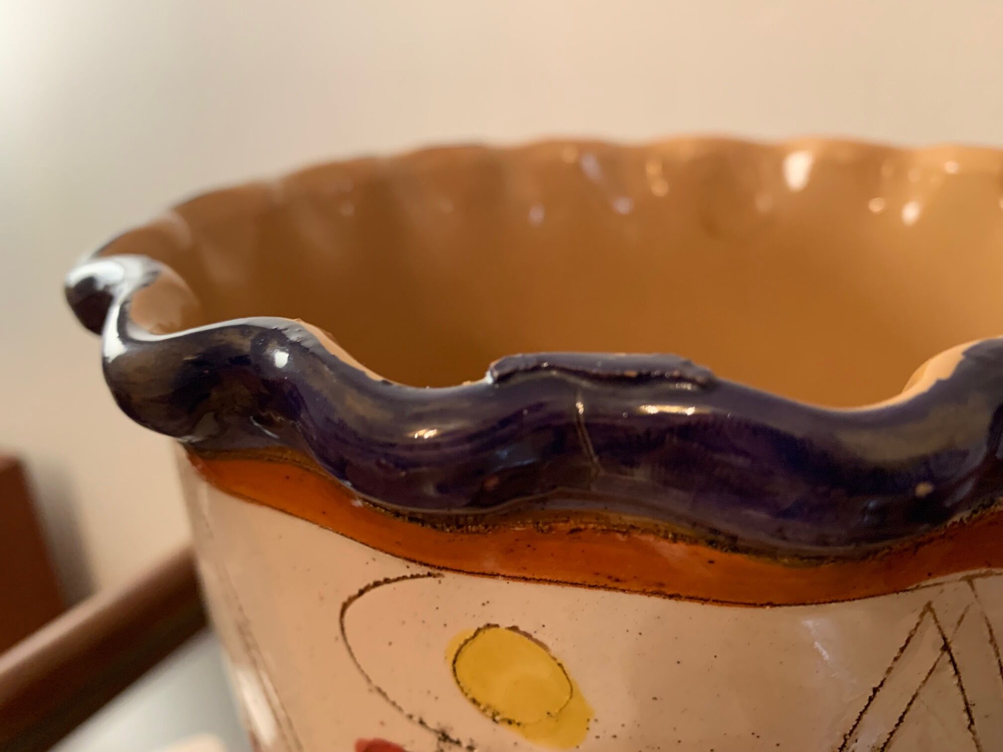 Ceramic pot pot, Spain, 1960s.