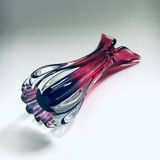 Czech Crystal Art Glass Beak Vase by Jozef Hospodka for Chribska Glassworks, 1950s