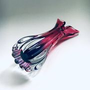 Czech Crystal Art Glass Beak Vase by Jozef Hospodka for Chribska Glassworks, 1950s