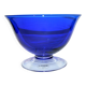 Vintage blue crystal salad bowl from the lancel paris brand