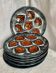 Set of 6 vintage oyster plates, earthenware, 1960s