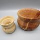 Ensemble de 3 pièces en bois tourné