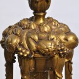 Muller frères Art Deco Chandelier - Bronze & Glass Paste - 1930s