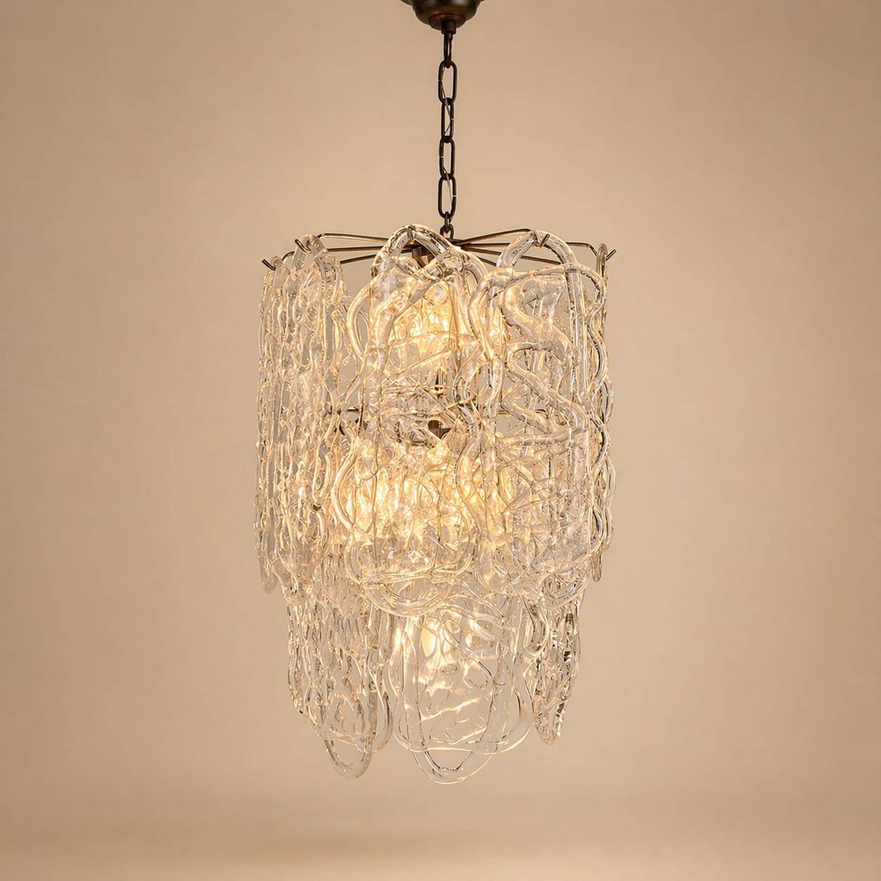 Spun sugar pendant by Vistosi for Mazzega, 1960s