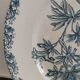 Old round ceramic dish from Sarreguemines Flore model