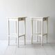 Pair of mid-century Scandinavian white-painted nightstands