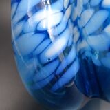 Blue glass vase and touches of white