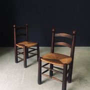 French Provincial Dining Chairs by Charles Dudouyt, France, 1940s, Set of 6