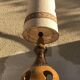 Lampe sur pied céramique marron beige germany années 70