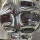 Vintage eglomised glass lamp from the 50s-60s