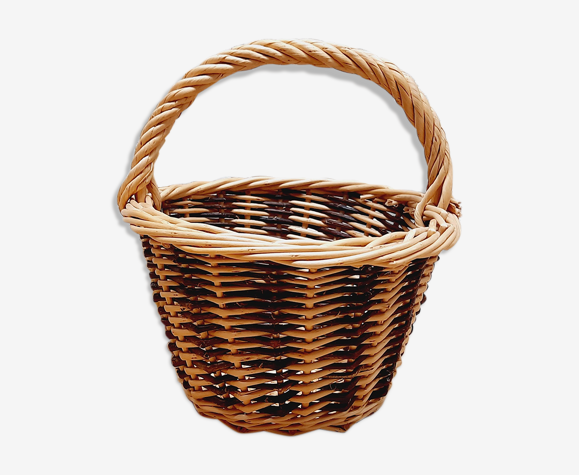 Panier osier bicolore
