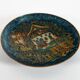 1970s Walter Lochmuller Fine Abstract Cloisonne Blue Enamel Dish