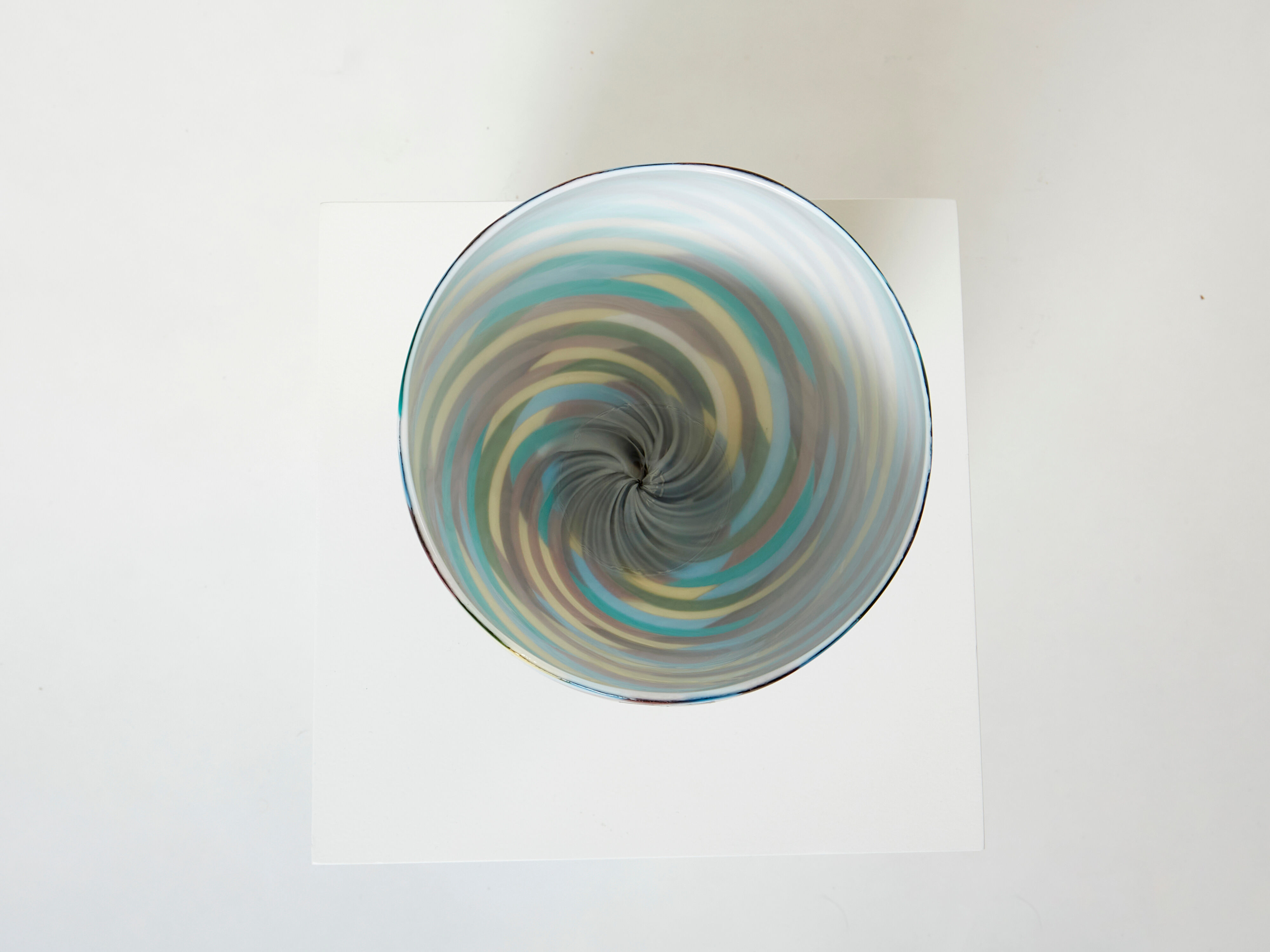 Laura de Santillana for Venini large vase blown glass Klee 1984