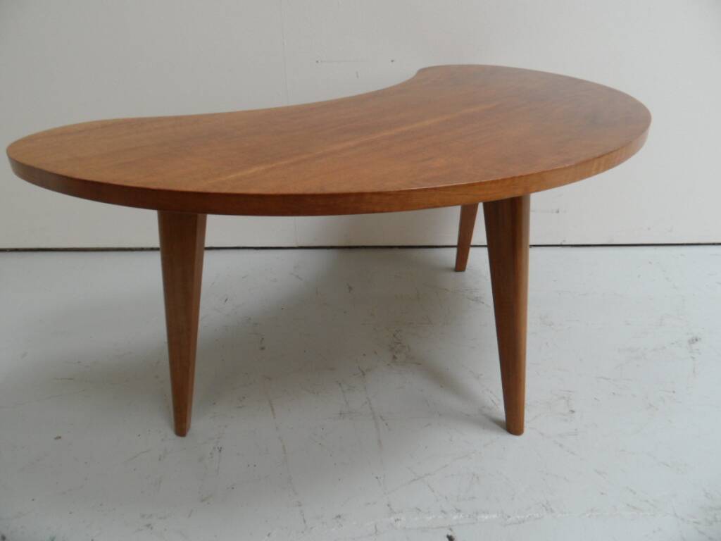 Mid Century moon-shaped coffee table