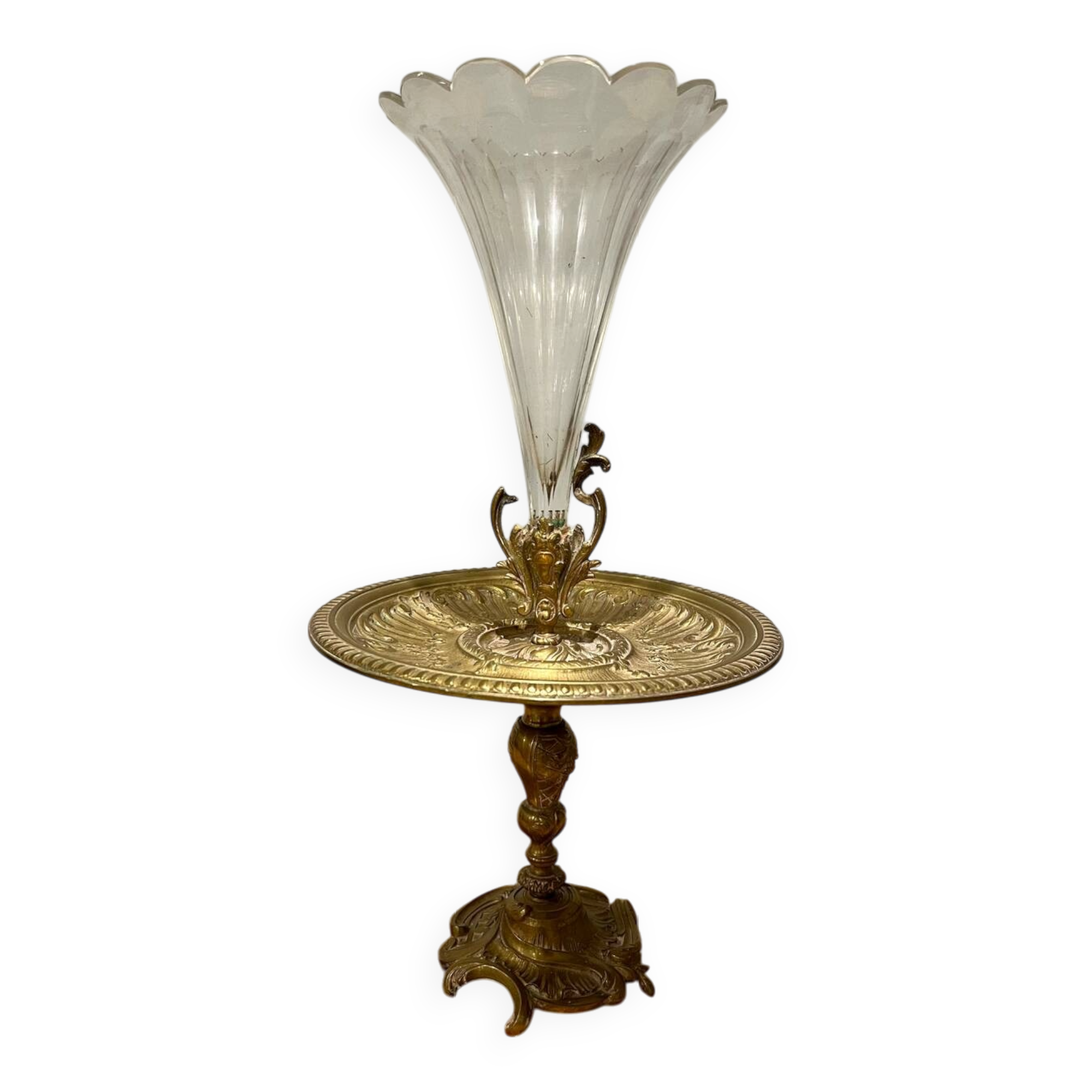 Bronze and crystal centerpiece