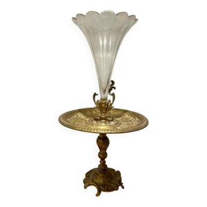 centre de table bronze - cristal