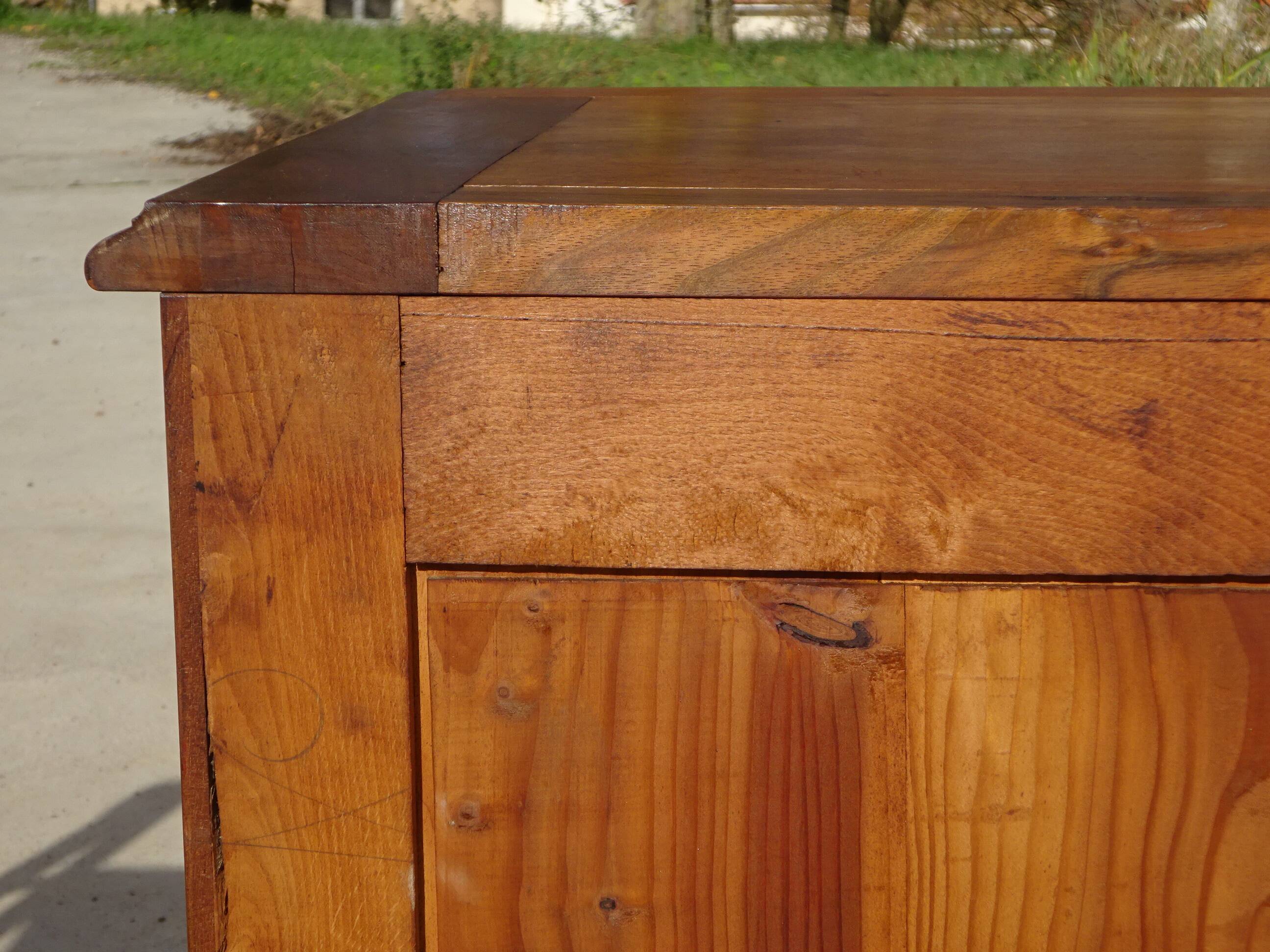 Simple walnut chest of drawers
