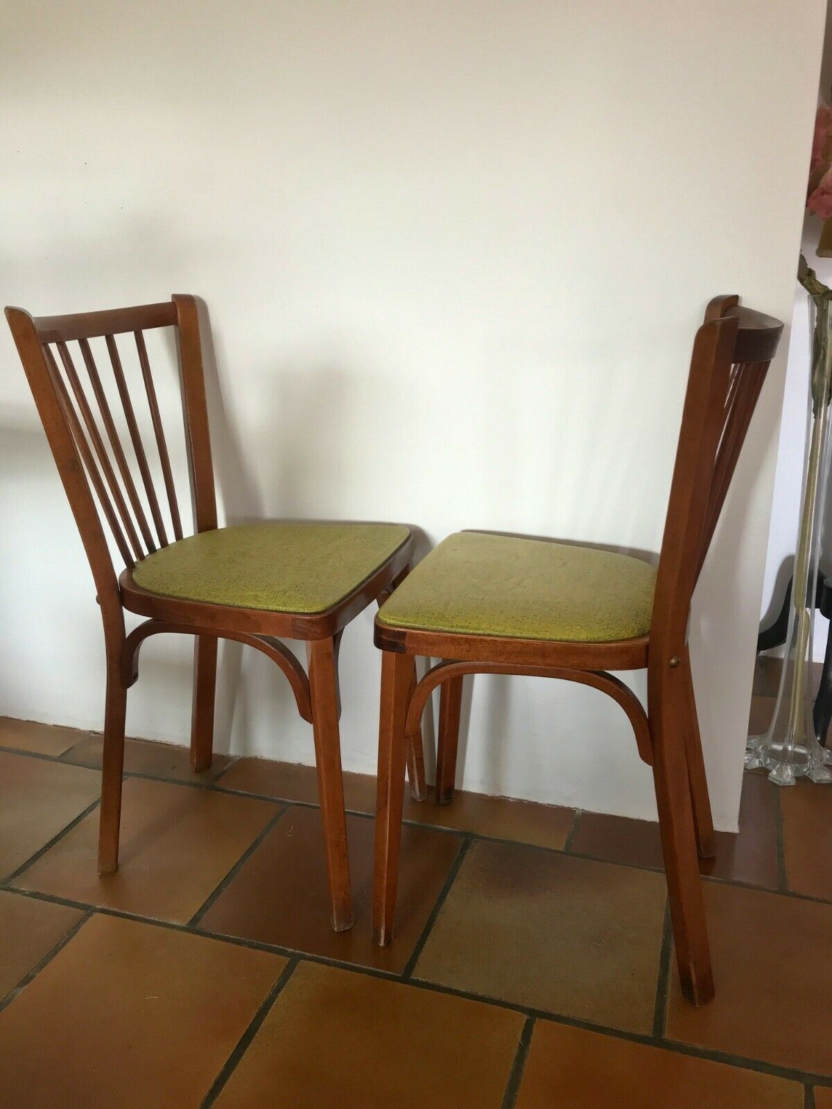Pair of Baumann bistro chairs 1950