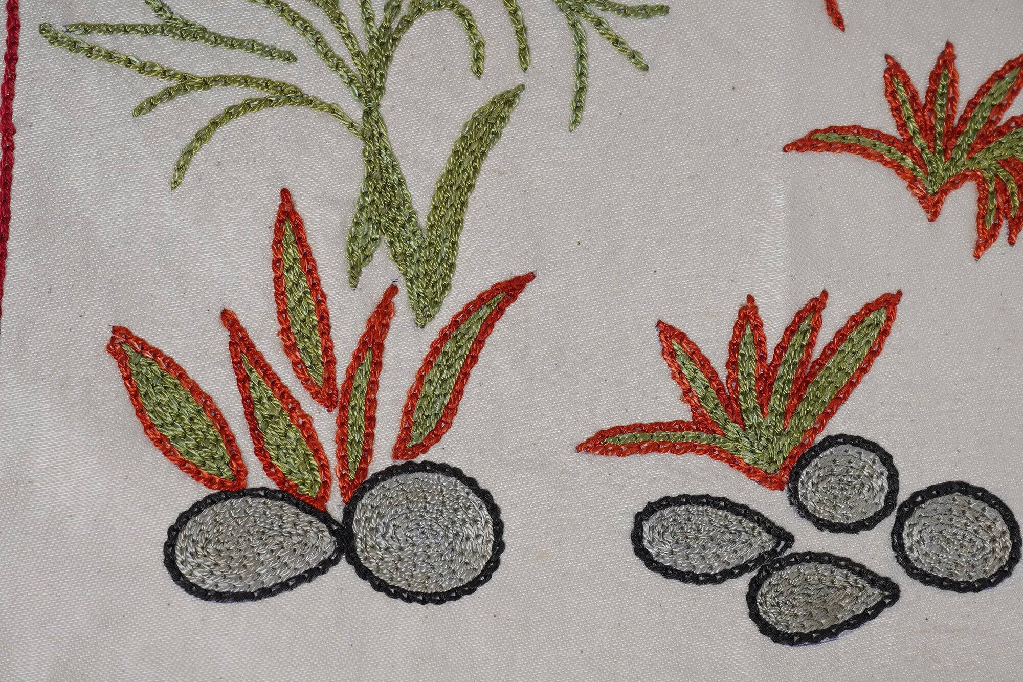 Vintage hand-embroidered tablecloth 51x188 cm