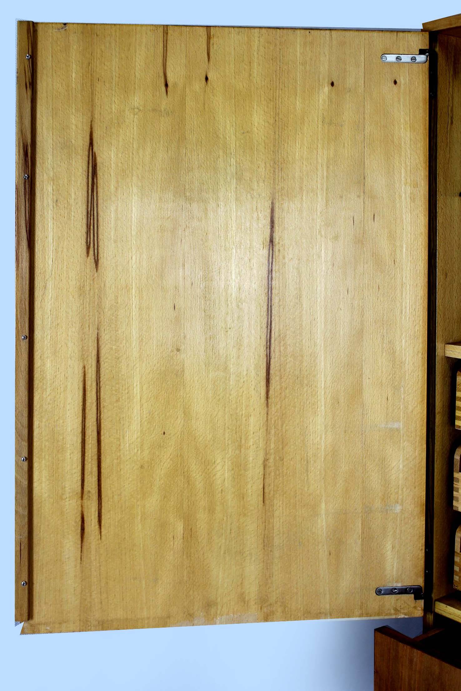 Mid-Century Ash and Walnut Wardrobe from Jitona, 1960s